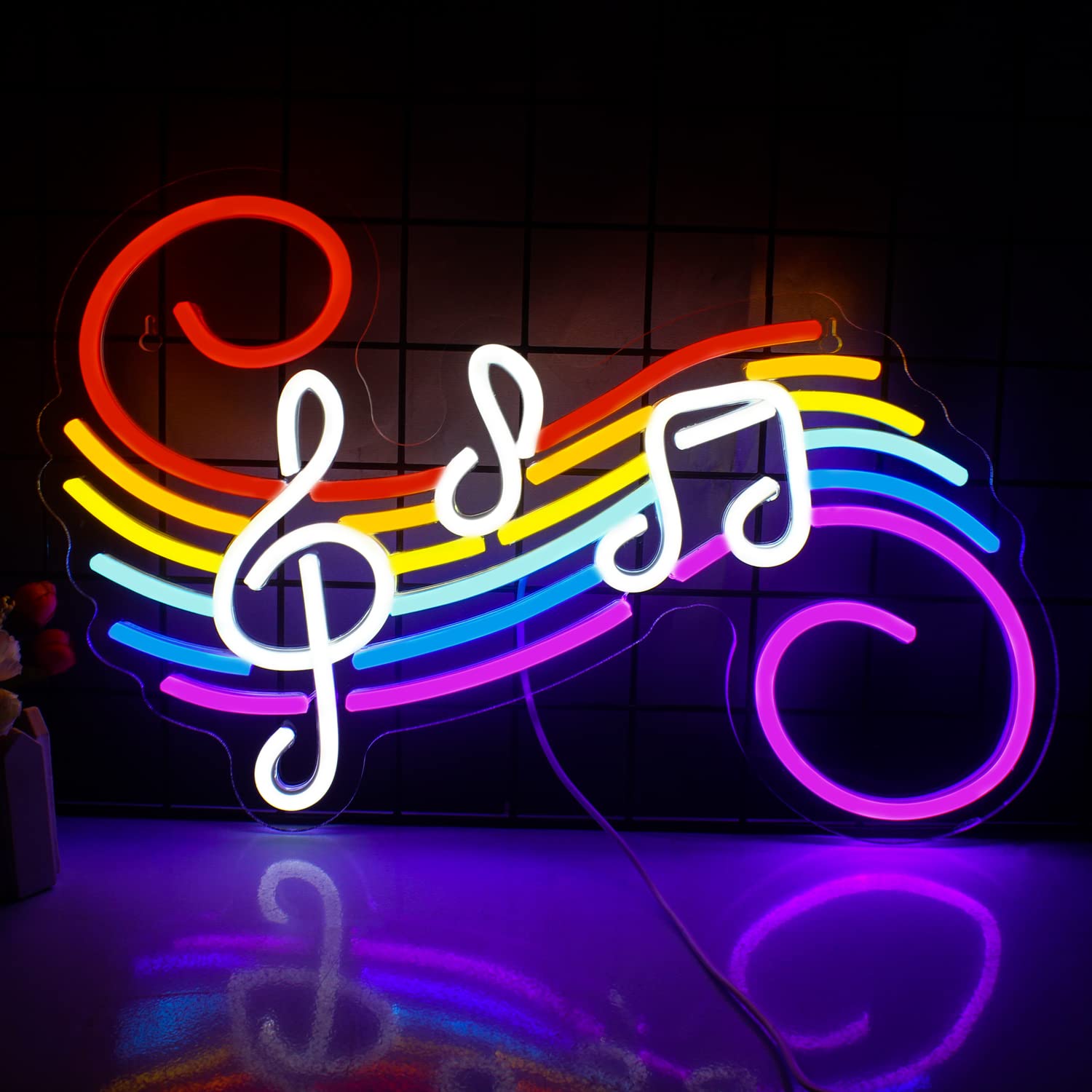 Lighting Decoration Wedding - Enseigne néon notes de musique personnalisable,