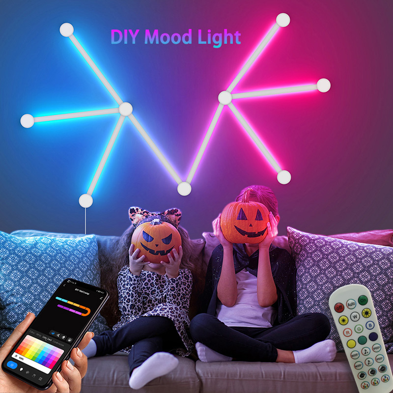 Led Lighting Wall Decor - Applique murale RGB intelligente, connexion APP