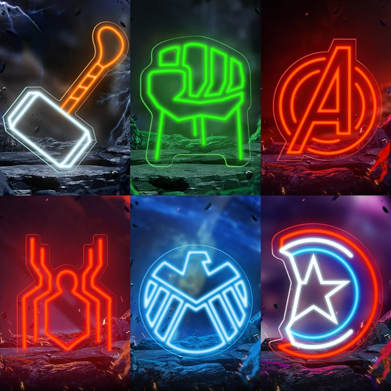 Lighting Decor For Diwali - Lumière néon Marvel Avengers pour la