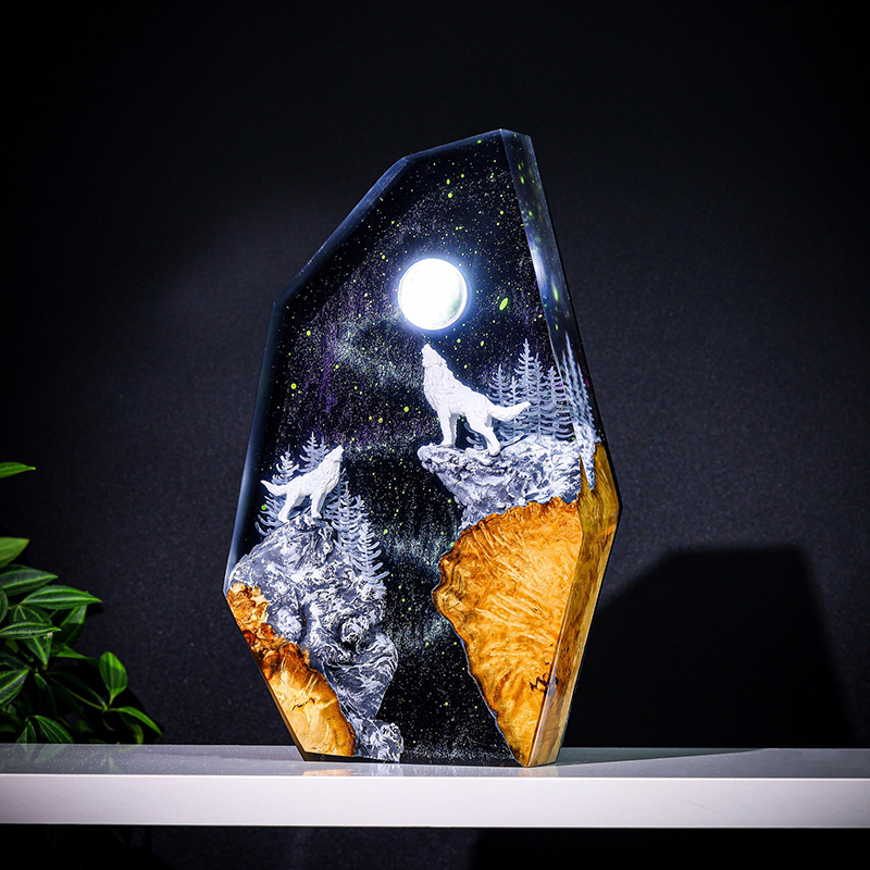 Lighting Decoration Wedding - Lampe de Table en Résine Figurine