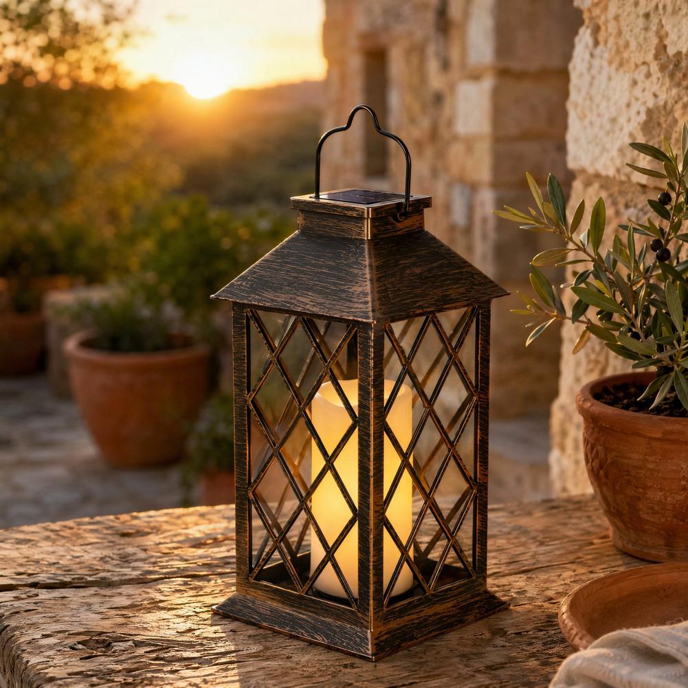 Lighting Decor Outdoor - Lanterne solaire rétro, lanterne solaire extérieure
