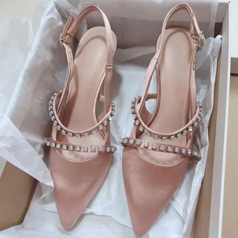 Lighting Decoration Wedding - Sandales pour femmes tendance, satin rose,