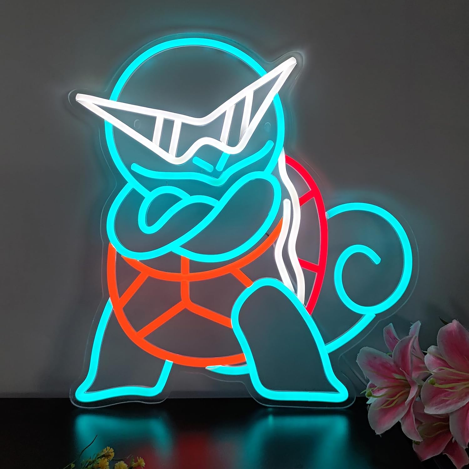 Lighting Decor For Diwali - Enseigne néon LED Pokemon Squirtle, lumière