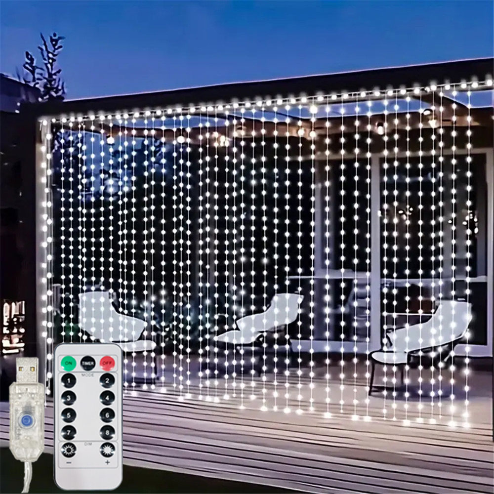 Lighting Decor For Diwali - Rideau LED USB 3/6M, 8Modes, lumières