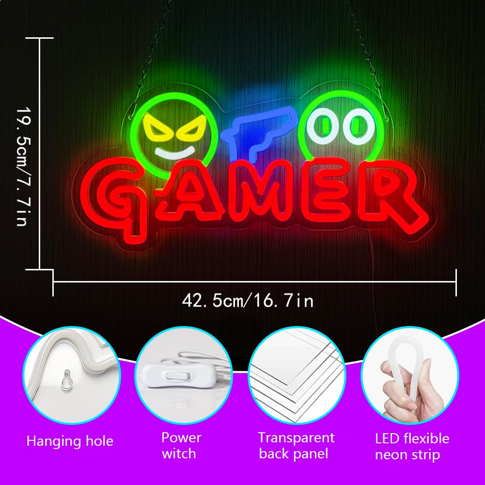 Enseigne néon LED Gamer, Lampe - Lighting Decoration Wedding avis et prix