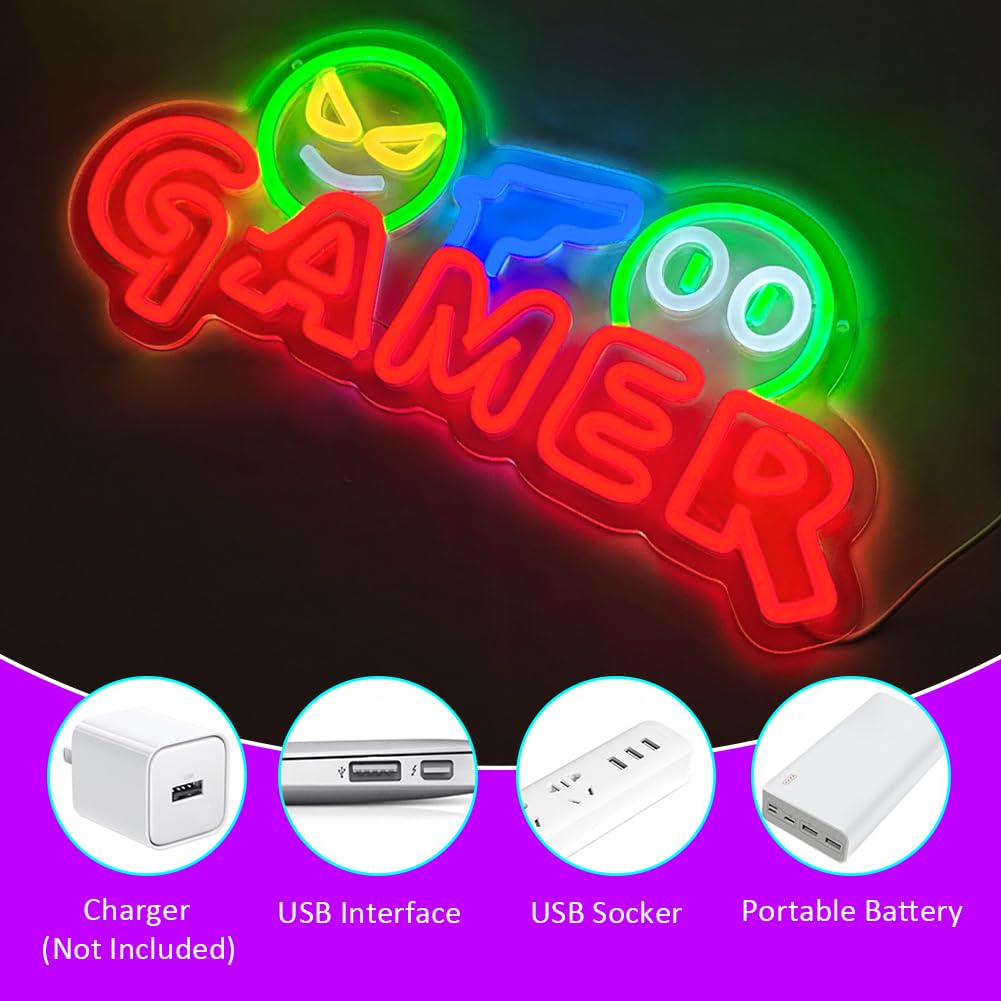 Enseigne néon LED Gamer, Lampe - Lighting Decoration Wedding avis et prix