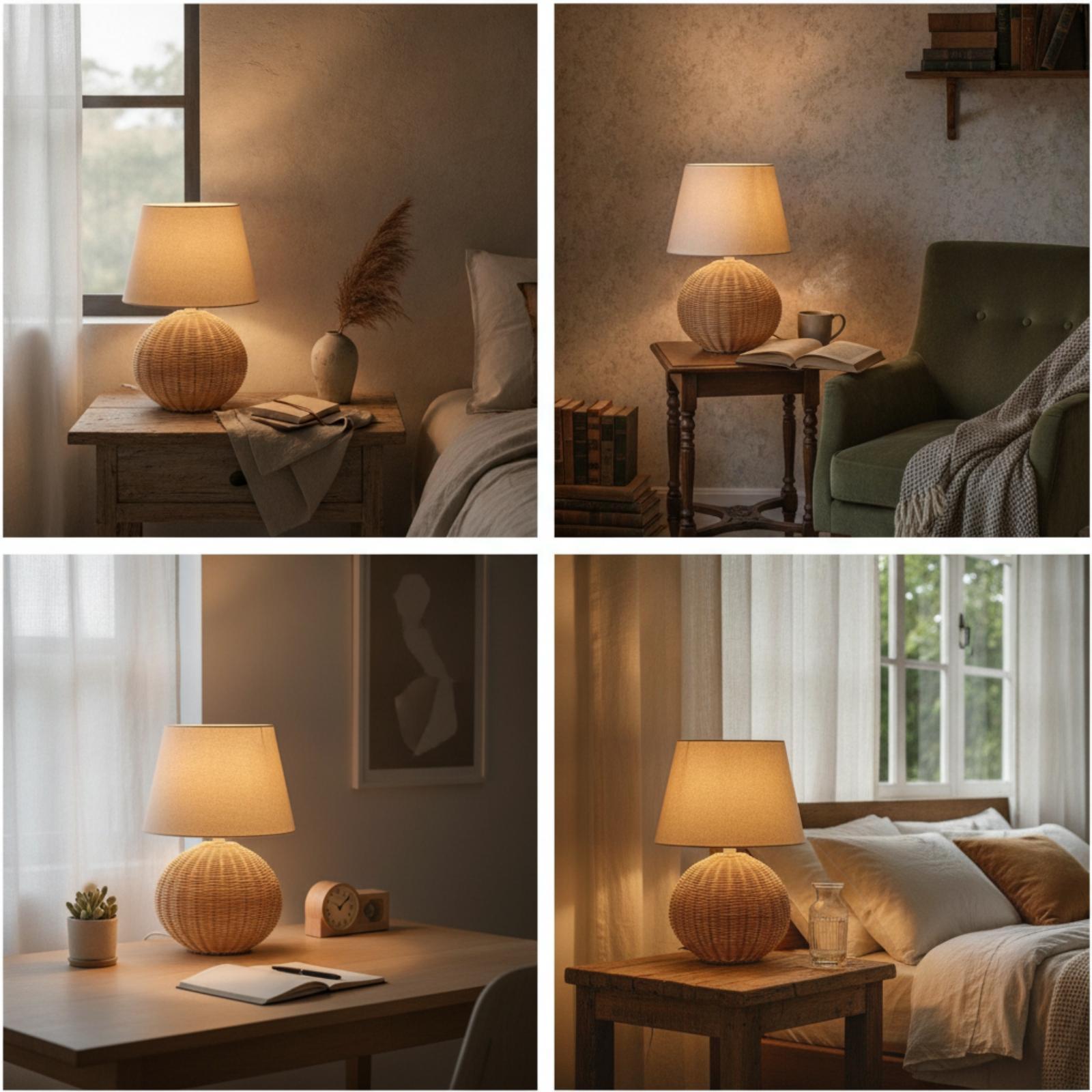 Lampe de chevet avec base en r - Decor Lighting & Decor Fires Photos avis et prix