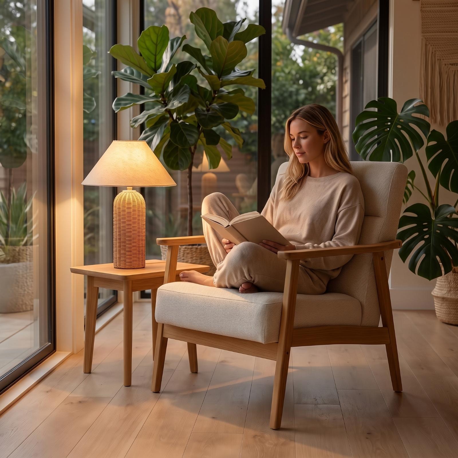 Lampe de chevet avec base en r - Decor Lighting & Decor Fires Photos avis et prix