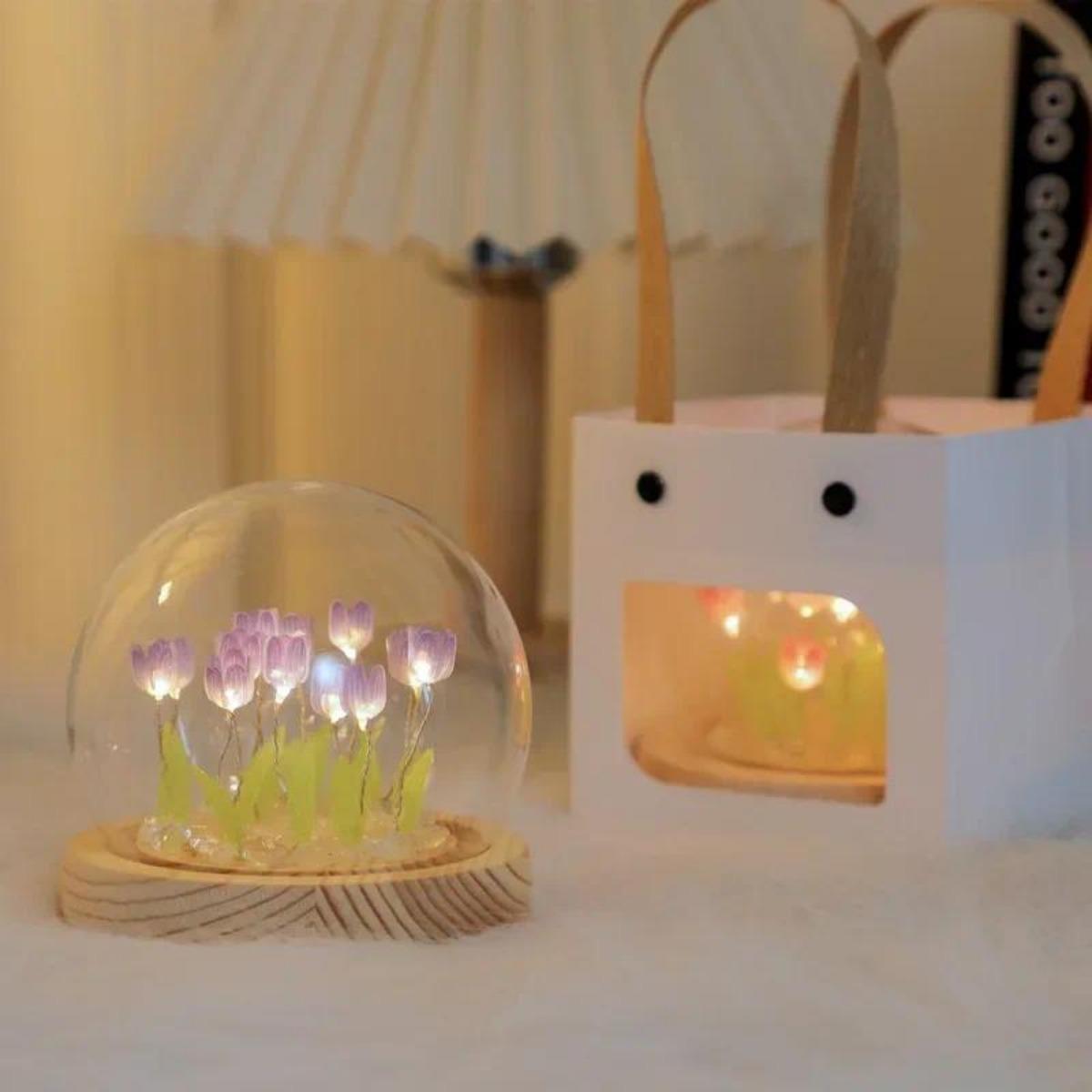 Veilleuse tulipe faite à la ma - Bedroom Lighting Decor Ideas avis et prix