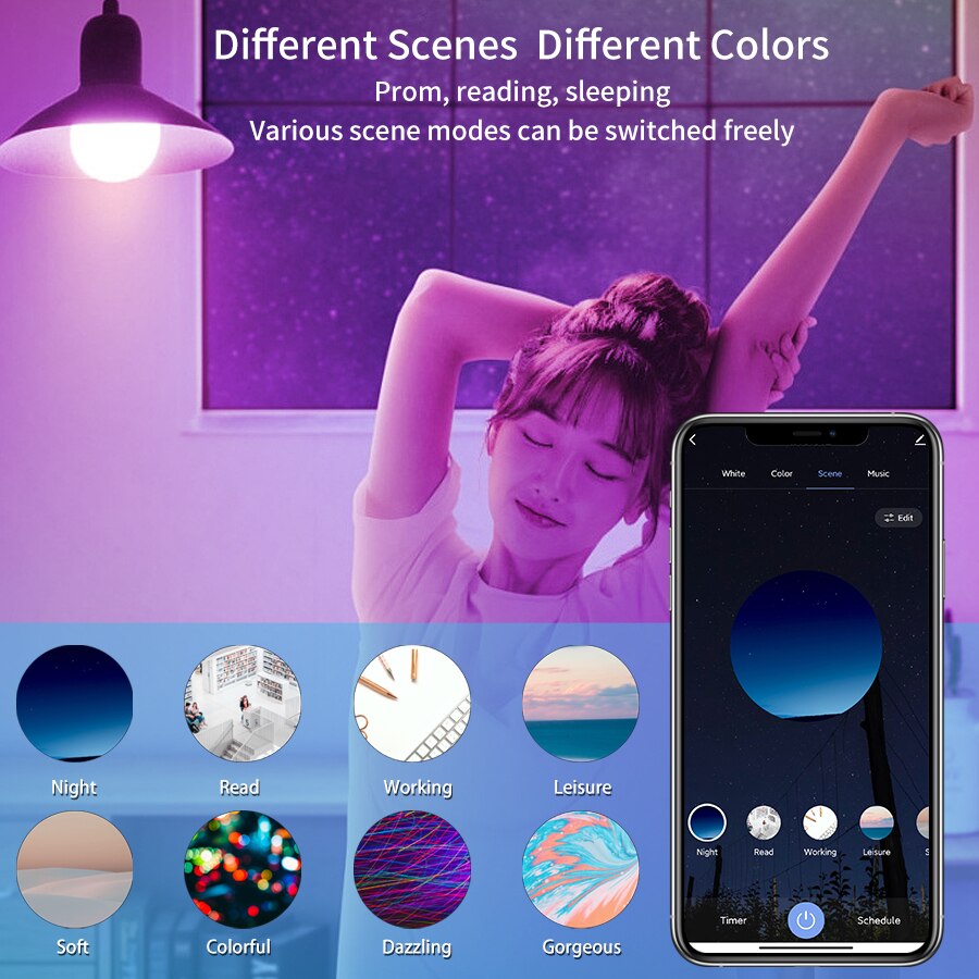 Ampoule LED Bluetooth Tuya, 15 - Colour Changing Bulb avis et prix