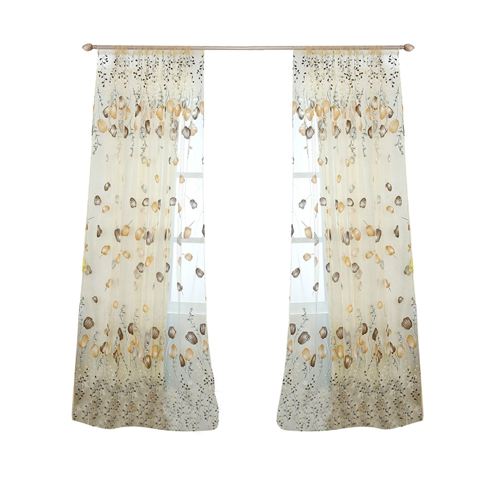 Rideaux Voile Tulipe 100x200cm - Kitchen Decor Lighting avis et prix