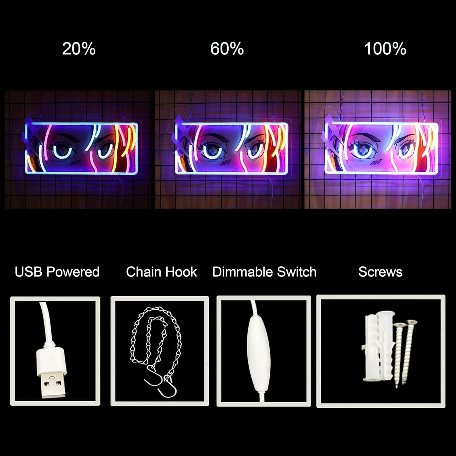 Enseigne néon LED USB à intens - Led Lighting Wall Decor avis et prix