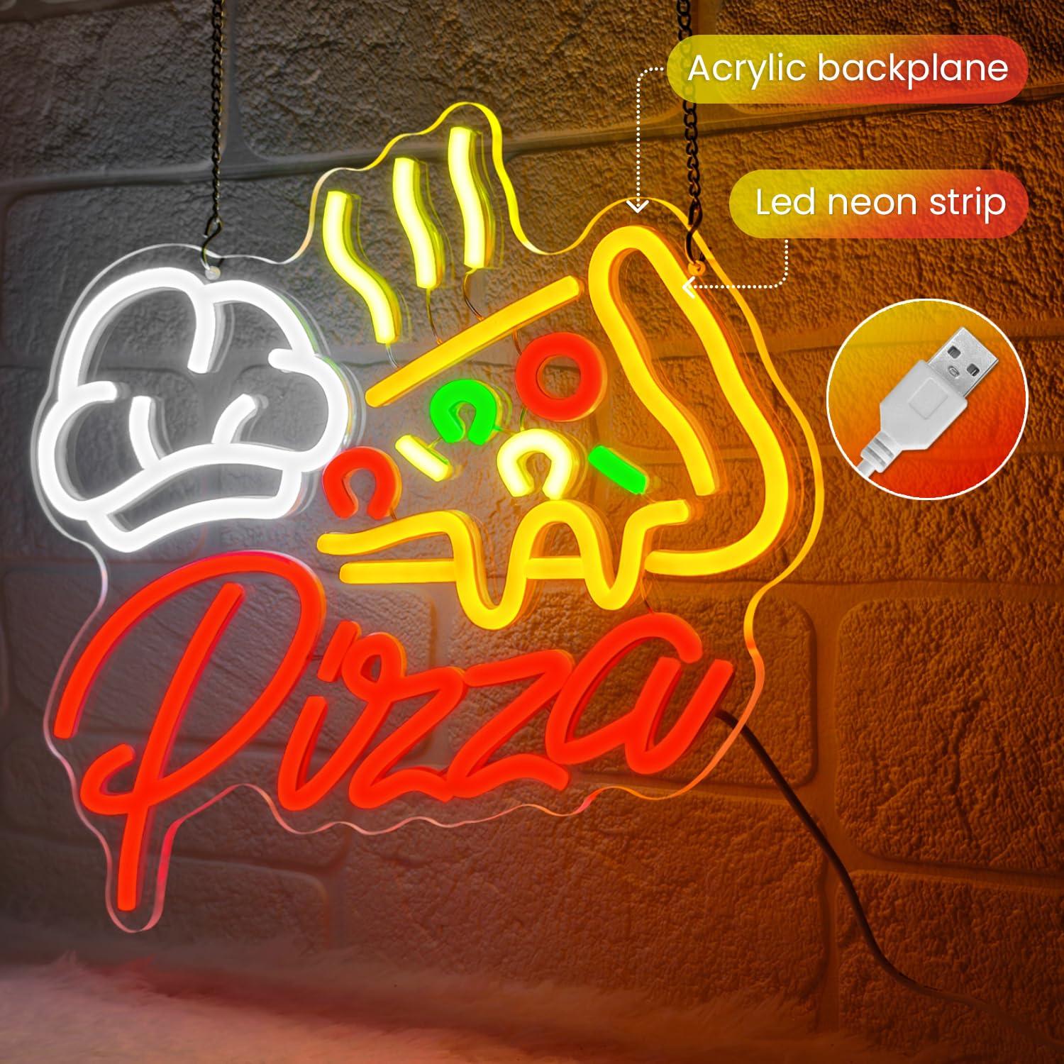 Enseigne néon Pizza, lumières  - Kitchen Decor Lighting avis et prix